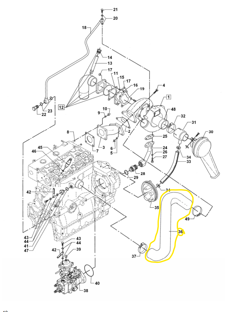 Bukh Turbo Hose