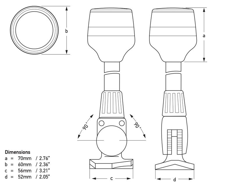 Hella NaviLED 360 Compact Klappbarer Mast 2 sm Ankerlaterne