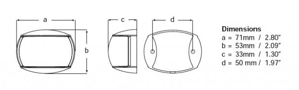 Hella NaviLed Compact Steuerbord-Navigationslampe grün, weiß, BSH Zulassung, 120 mm Kabel