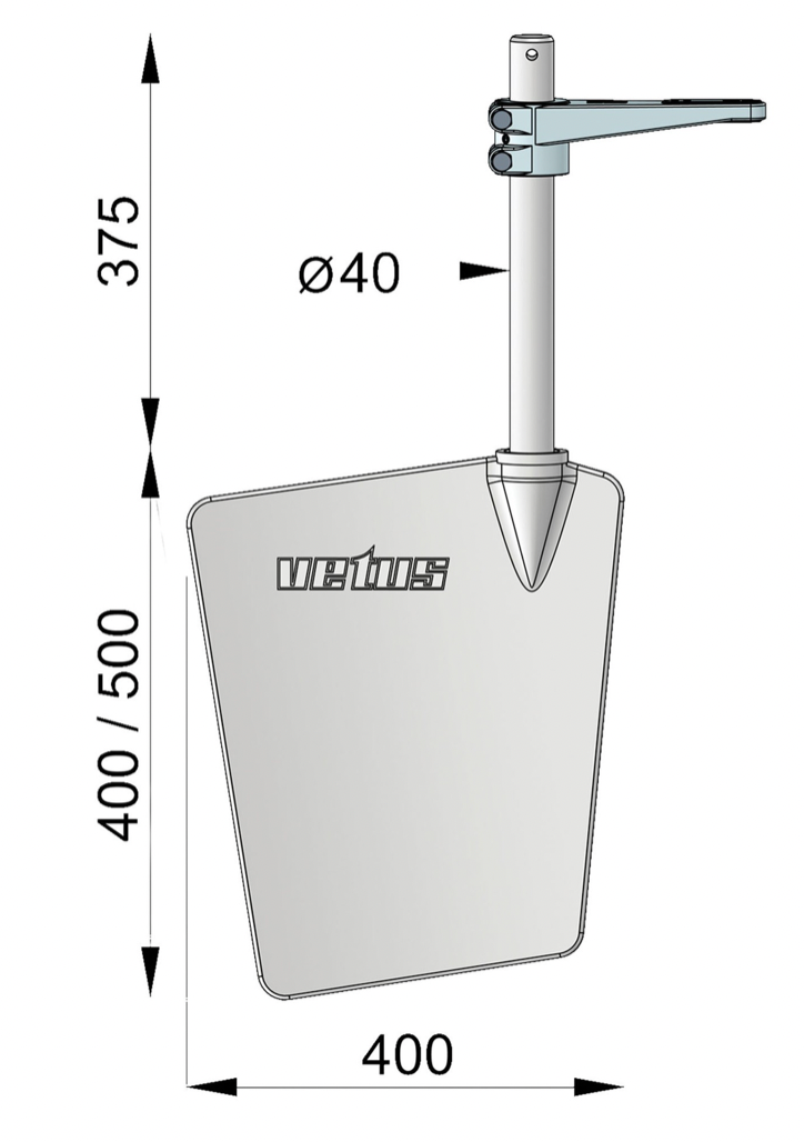 Vetus Ruder, L=500mm